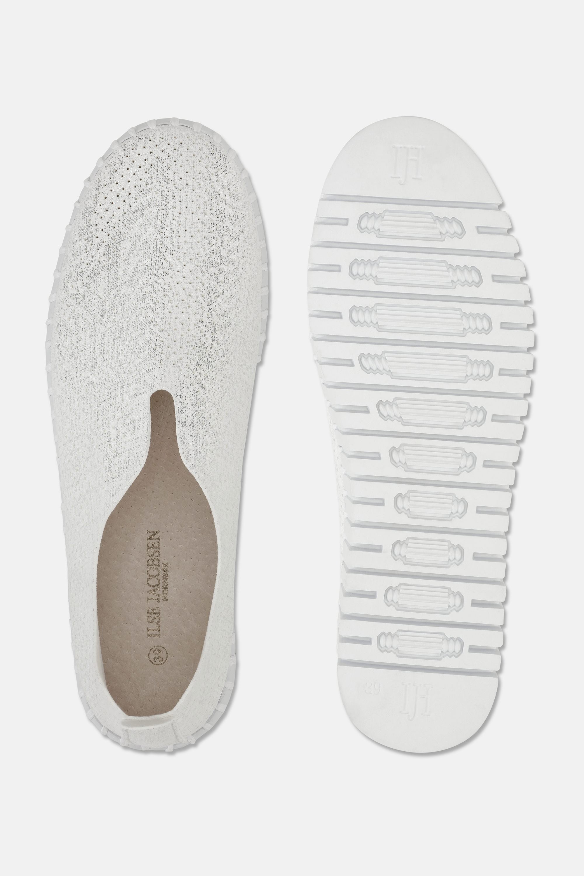 Tulip Plateauschuhe Glitter - White White